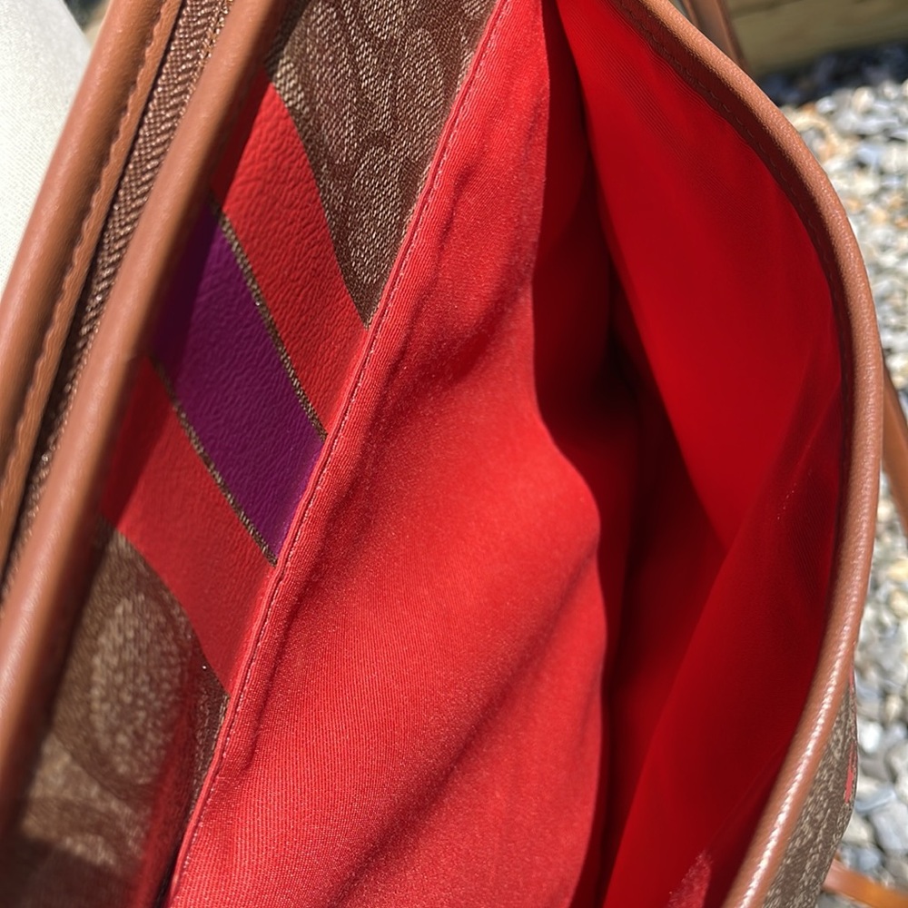 COACH (NEW) Varsity Stripe File Bag in Signature Coated Canvas (F38402) - Picture 8 of 10